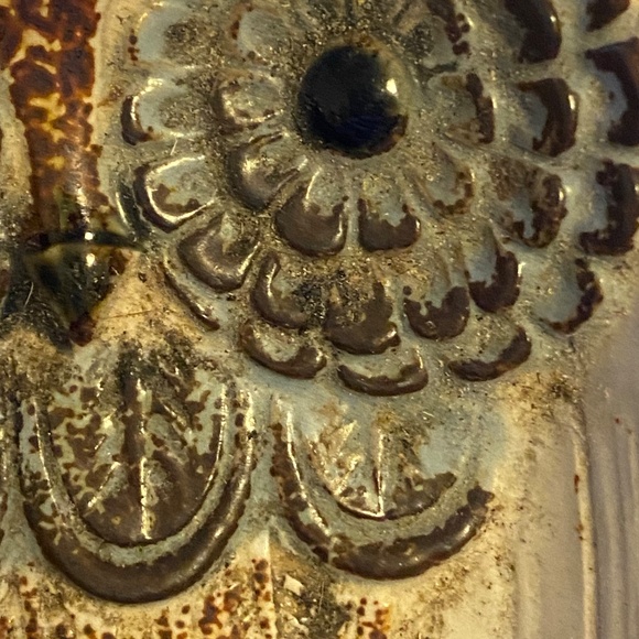 Vintage stoneware hand painted soap & sponge dish, trinket dish, - Picture 12 of 15